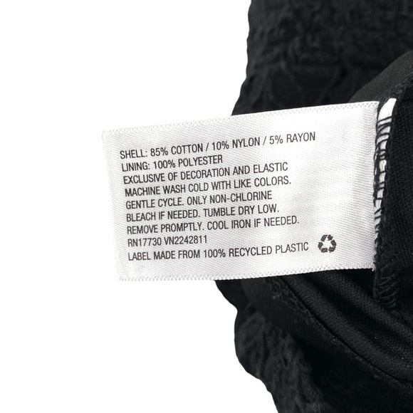 Xhilaration Black Lace Embroidered Babydoll Dress - Picture 10 of 12